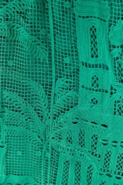 Farm Rio Green Morada Boa Guipure Dress -Farm Rio 306101 05