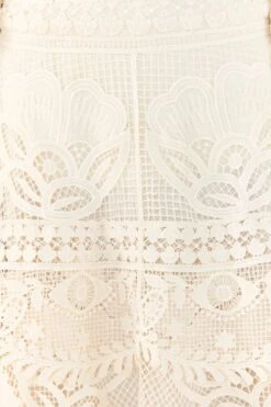 Farm Rio Off White Alucina Luz Guipire Midi Skirt 9 Farm Rio Off White Alucina Luz Guipire Midi Skirt -Farm Rio 306107 04