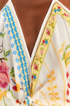 Farm Rio Grandma Gift Embroidered Halter Blouse 12 Farm Rio Grandma Gift Embroidered Halter Blouse -Farm Rio 306113 05