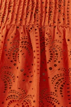 Farm Rio Orange Palm Tree Richelieu Blouse 12 Farm Rio Orange Palm Tree Richelieu Blouse -Farm Rio 306123 05