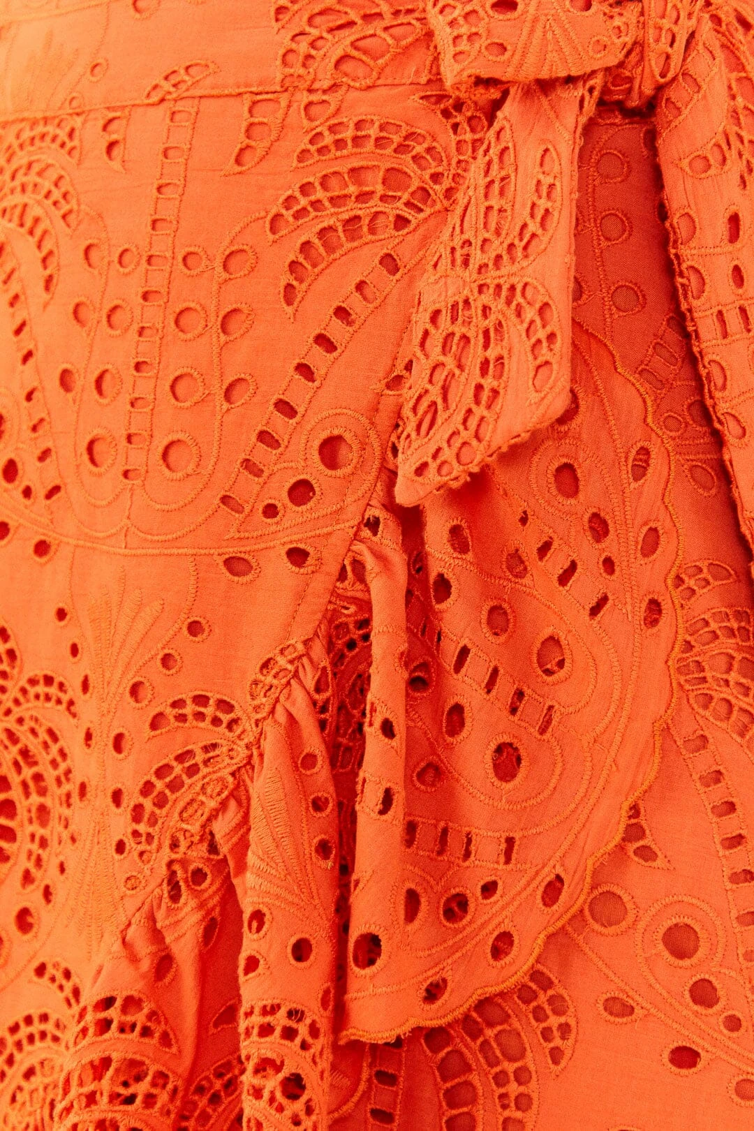 Farm Rio Orange Palm Tree Richelieu Midi Skirt 6 Farm Rio Orange Palm Tree Richelieu Midi Skirt - Image 4