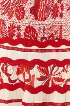 Farm Rio Off-White Rio Tiles Midi Skirt 10 Farm Rio Off-White Rio Tiles Midi Skirt -Farm Rio 306126 04