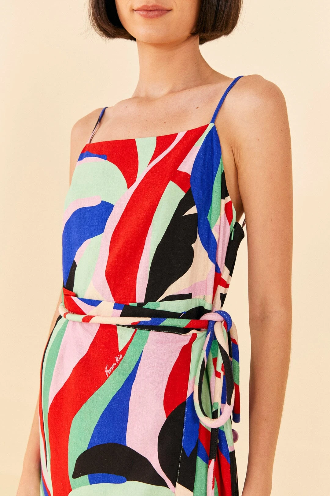 Farm Rio Colorful Monstera Mini Dress 5 Farm Rio Colorful Monstera Mini Dress - Image 3