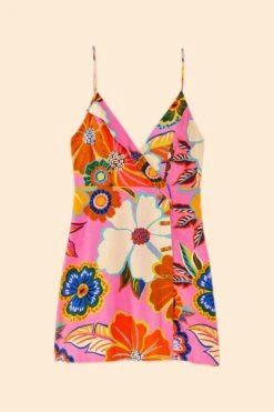 Farm Rio Pink Full Garden Mini Dress 11 Farm Rio Pink Full Garden Mini Dress -Farm Rio 306138 05