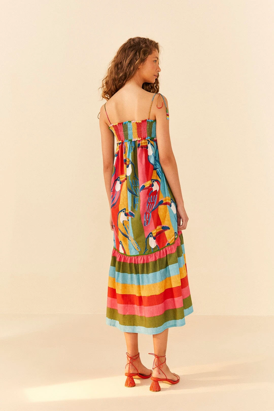 Farm Rio Wonderful Toucans Organic Cotton Midi Dress 6 Farm Rio Wonderful Toucans Organic Cotton Midi Dress - Image 4