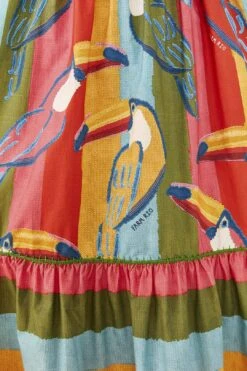 Farm Rio Wonderful Toucans Organic Cotton Midi Dress 12 Farm Rio Wonderful Toucans Organic Cotton Midi Dress -Farm Rio 306145 05