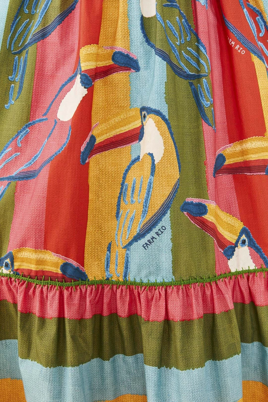 Farm Rio Wonderful Toucans Organic Cotton Midi Dress 7 Farm Rio Wonderful Toucans Organic Cotton Midi Dress - Image 5