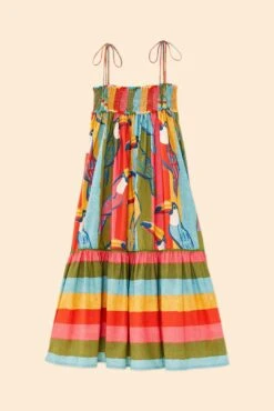 Farm Rio Wonderful Toucans Organic Cotton Midi Dress 13 Farm Rio Wonderful Toucans Organic Cotton Midi Dress -Farm Rio 306145 06