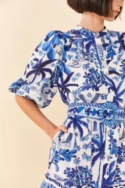 Farm Rio Sweet Rio Puff Sleeve Mini Dress -Farm Rio 306149 03