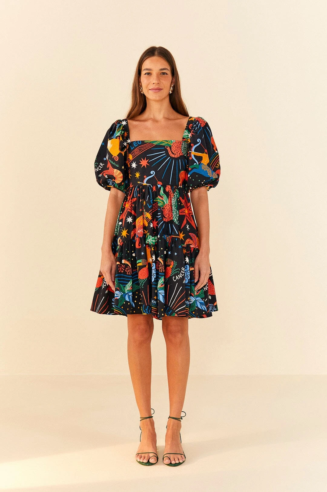 Farm Rio Zodiac Organic Cotton Mini Dress 6 Farm Rio Zodiac Organic Cotton Mini Dress - Image 4