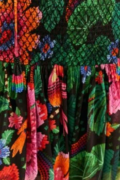 Farm Rio Black Blooming Garden Mini Dress 11 Farm Rio Black Blooming Garden Mini Dress -Farm Rio 306153 05