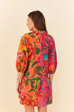 Farm Rio Mixed Warm Prints Organic Cotton Mini Dress 11 Farm Rio Mixed Warm Prints Organic Cotton Mini Dress -Farm Rio 306155 04