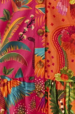 Farm Rio Mixed Warm Prints Organic Cotton Mini Dress 12 Farm Rio Mixed Warm Prints Organic Cotton Mini Dress -Farm Rio 306155 05