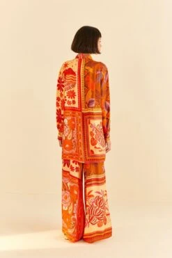 Farm Rio Forest Mixed Scarves Lenzing™ Ecovero™ Viscose Shirtdress 10 Farm Rio Forest Mixed Scarves Lenzing™ Ecovero™ Viscose Shirtdress -Farm Rio 306157 04