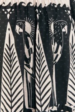 Farm Rio Black Macaw Elegance Long Sleeve Mini Dress -Farm Rio 306159 06