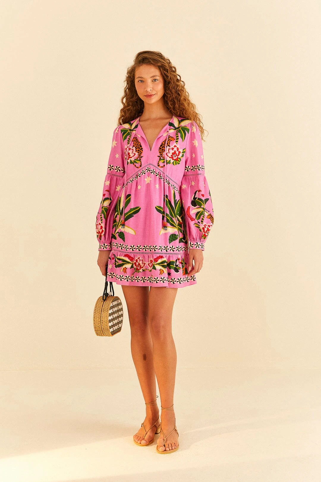 Farm Rio Pink Leopard Forest Mini Dress 4 Farm Rio Pink Leopard Forest Mini Dress - Image 2