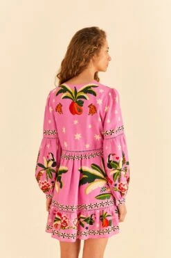 Farm Rio Pink Leopard Forest Mini Dress 11 Farm Rio Pink Leopard Forest Mini Dress -Farm Rio 306160 04