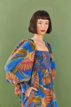 Farm Rio Blue Macaw Flight Mini Dress -Farm Rio 306161 03