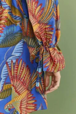 Farm Rio Blue Macaw Flight Mini Dress -Farm Rio 306161 05