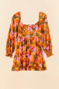 Farm Rio Lilac Mango Macaws Mini Dress 11 Farm Rio Lilac Mango Macaws Mini Dress -Farm Rio 306166 06