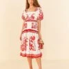 Farm Rio Off-White Rio Tiles Midi Dress 1 Farm Rio Off-White Rio Tiles Midi Dress -Farm Rio 306206 01