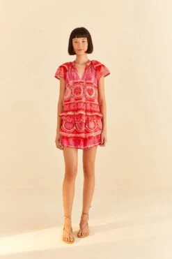 Farm Rio Red Summer Sunrise Blouse -Farm Rio 306223 03