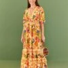 Farm Rio Yellow Rio Tapestry Maxi Dress 2 Farm Rio Yellow Rio Tapestry Maxi Dress -Farm Rio 306240 01