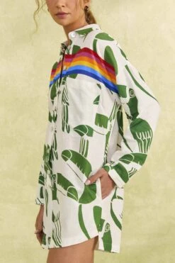 Farm Rio Off-White Rainbow Toucans Romper 9 Farm Rio Off-White Rainbow Toucans Romper -Farm Rio 306251 03