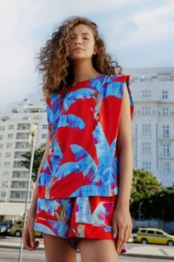 Farm Rio Red Sweet Jungle Organic Cotton T-Shirt