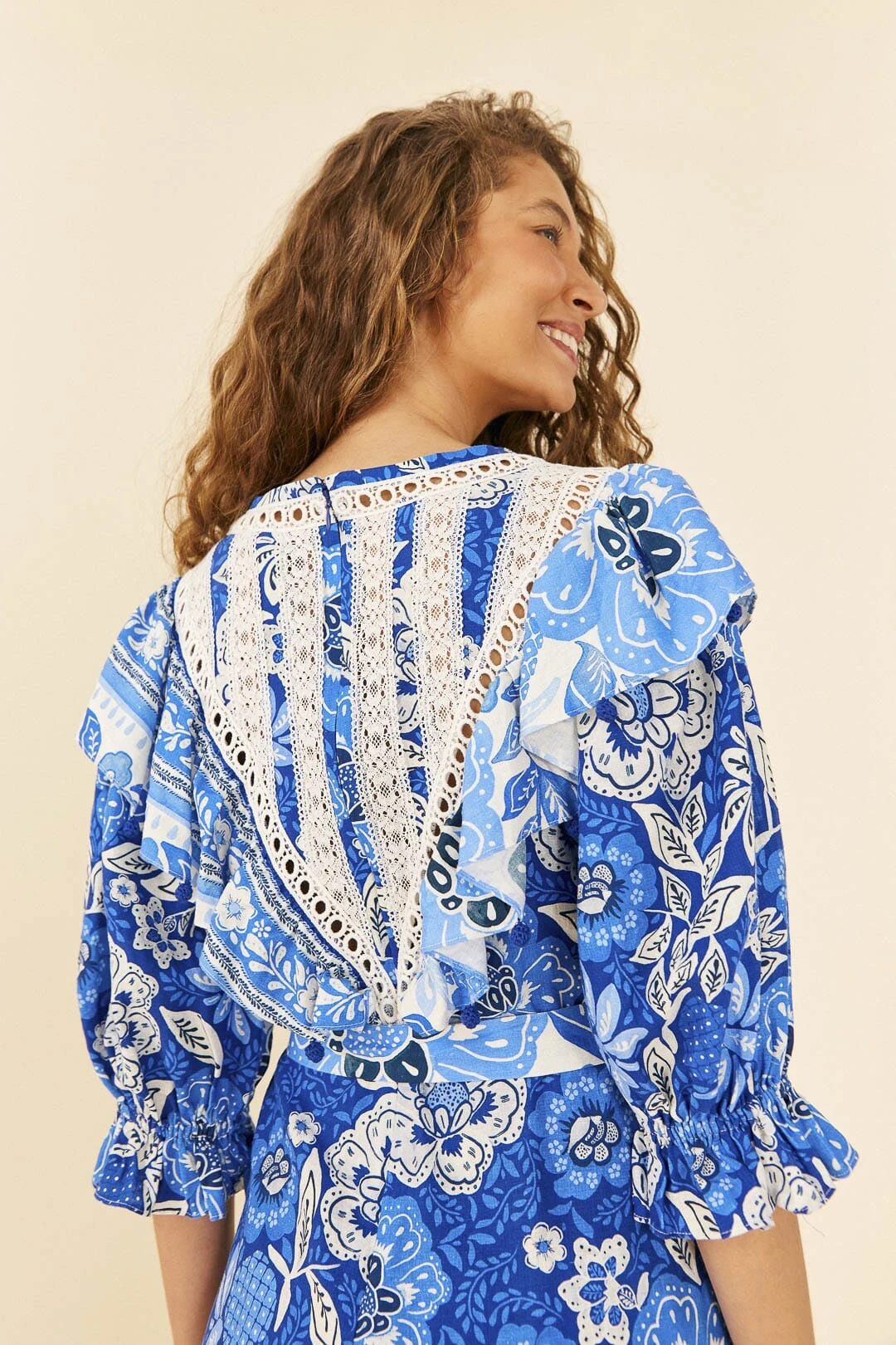 Farm Rio Blue Full Of Flowers Jumpsuit 4 Farm Rio Blue Full Of Flowers Jumpsuit - Image 2