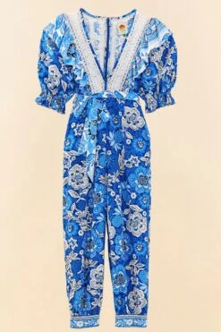 Farm Rio Blue Full Of Flowers Jumpsuit 13 Farm Rio Blue Full Of Flowers Jumpsuit -Farm Rio 306264 06