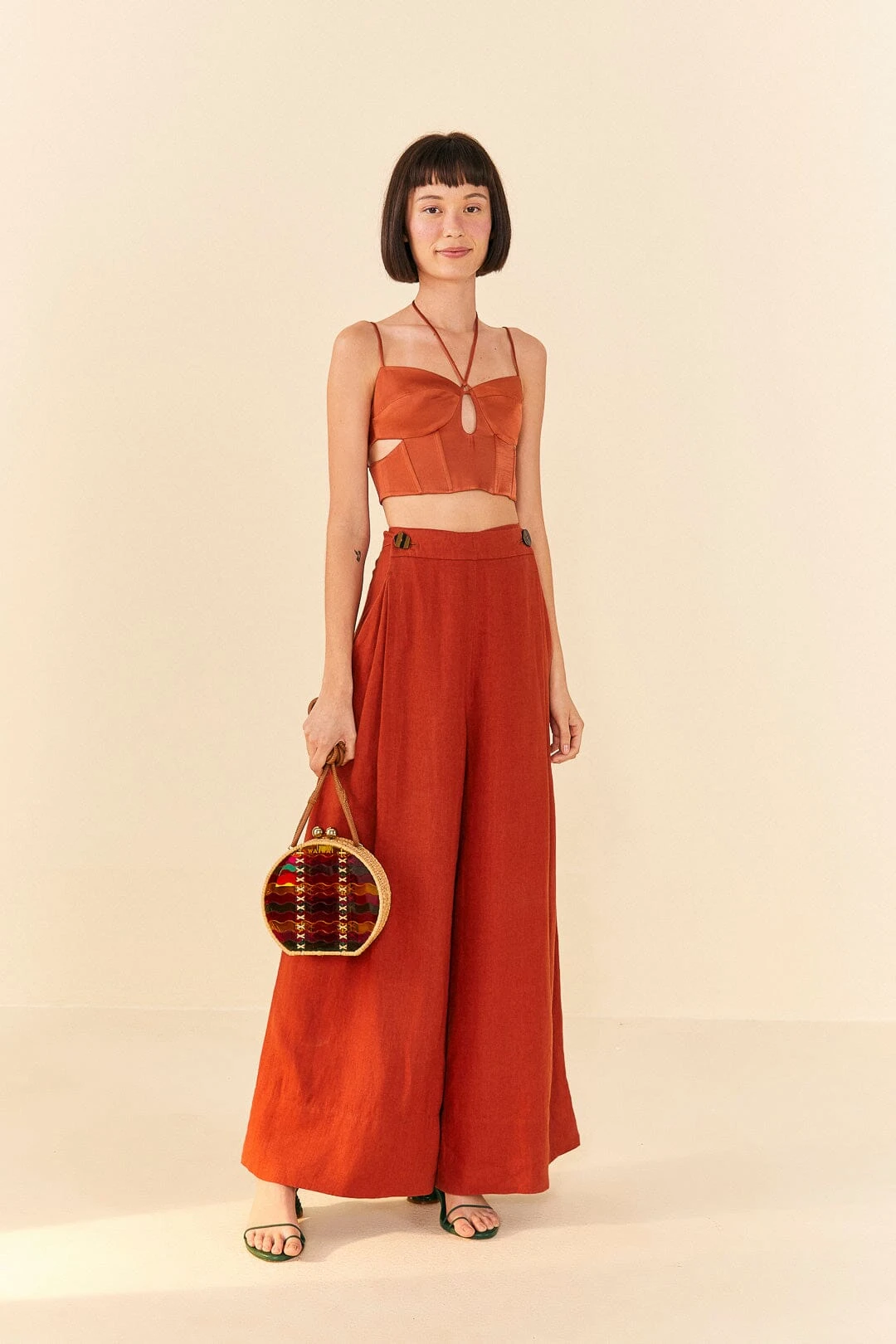 Farm Rio Brown Wide Leg Pants 4 Farm Rio Brown Wide Leg Pants - Image 2