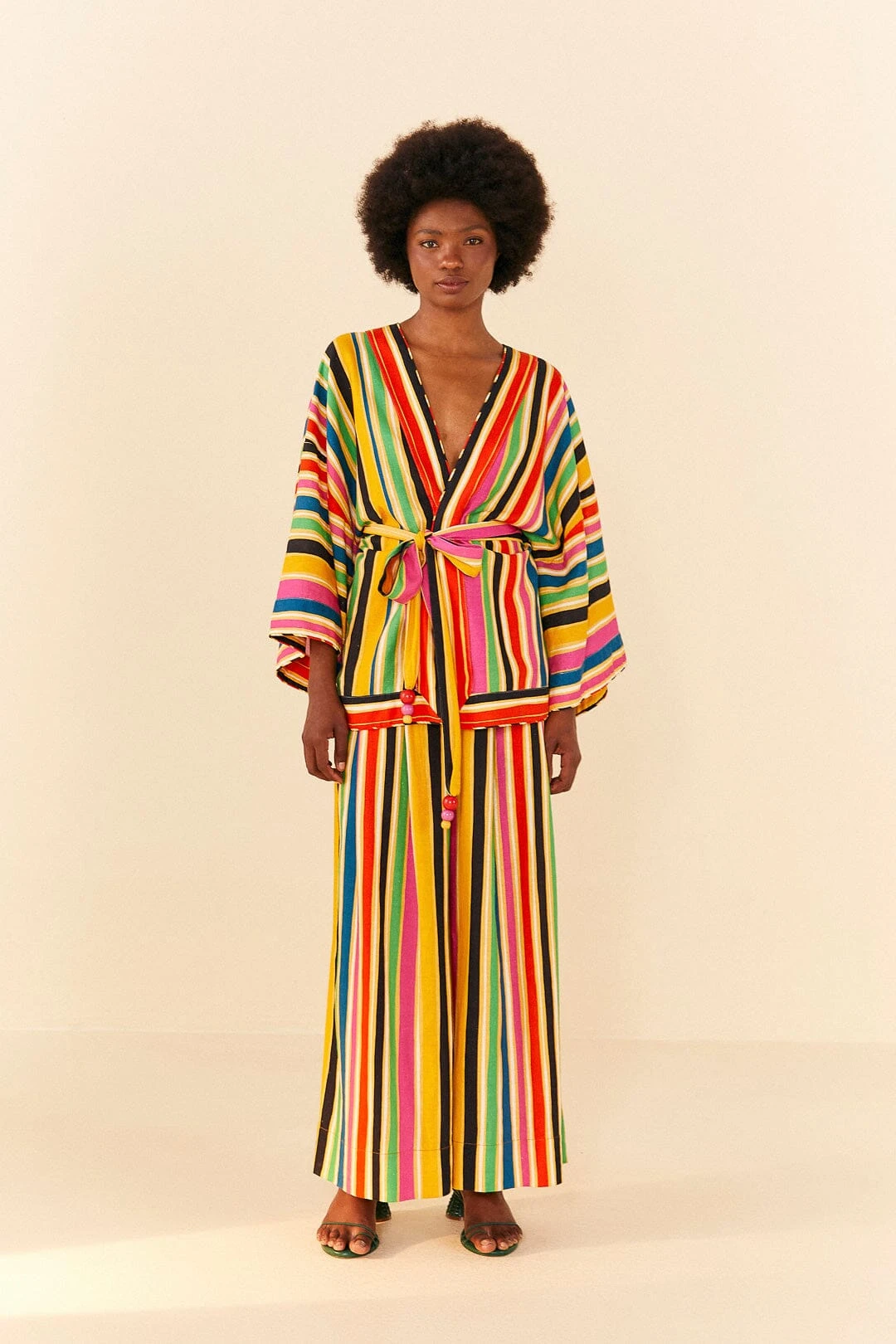 Farm Rio Rainbow Stripes Kimono 3 Farm Rio Rainbow Stripes Kimono