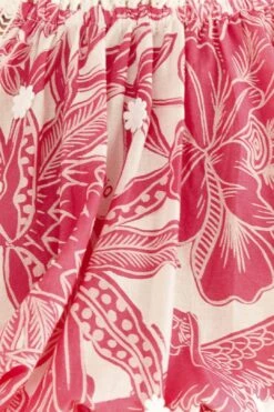 Farm Rio Pink Tropical Woodcut Crop Top 11 Farm Rio Pink Tropical Woodcut Crop Top -Farm Rio 306306 05