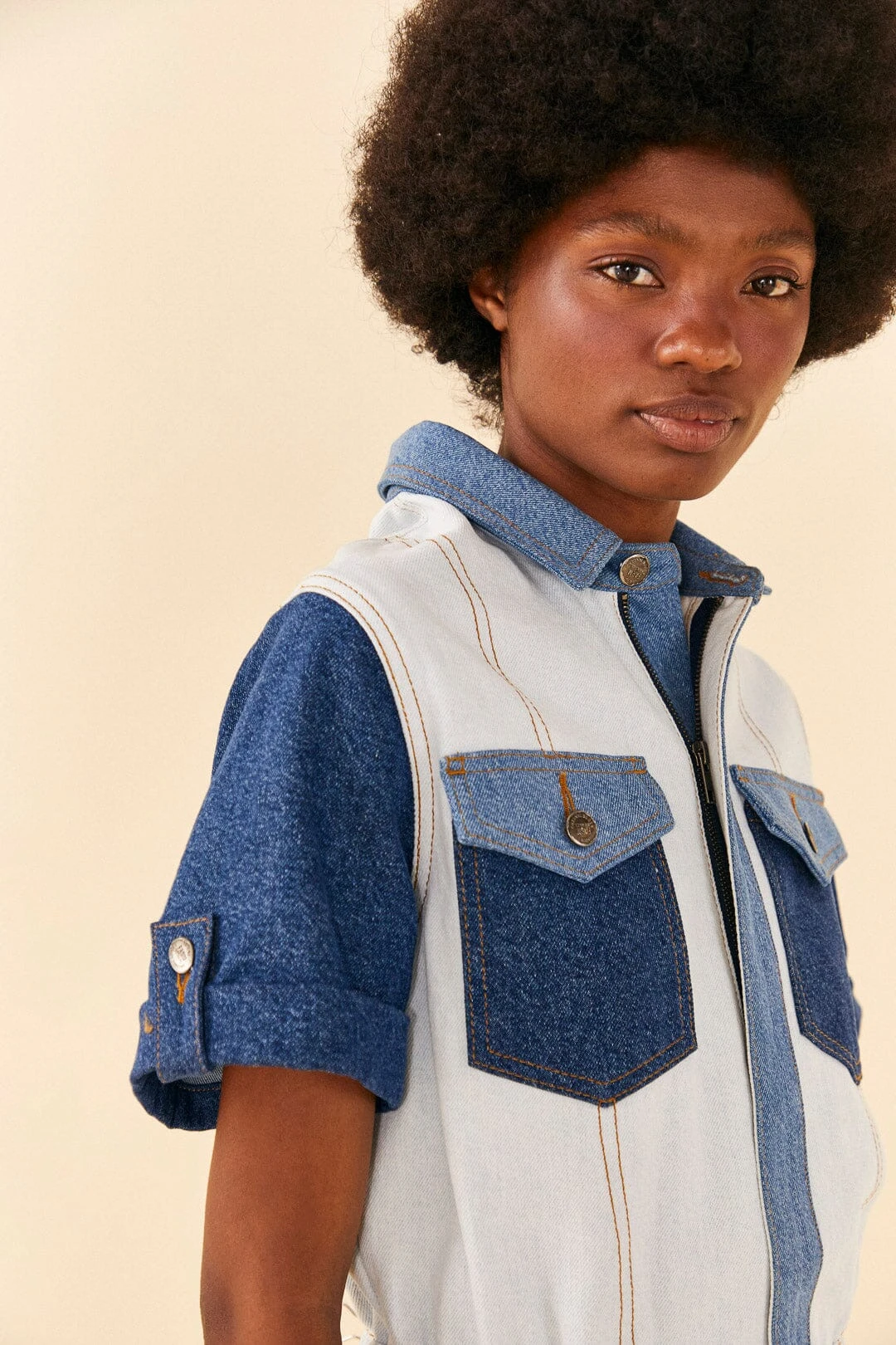 Farm Rio CUTWORK DENIM JUMPSUIT 4 Farm Rio CUTWORK DENIM JUMPSUIT - Image 2