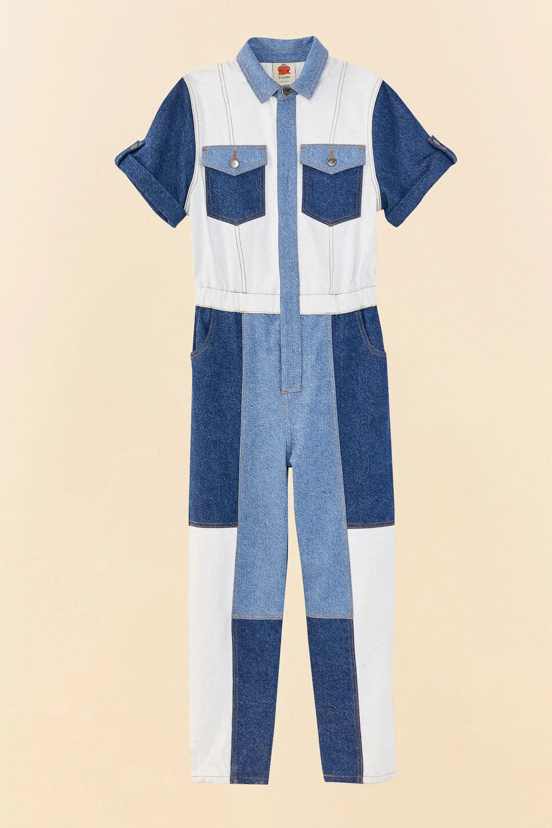 Farm Rio CUTWORK DENIM JUMPSUIT 8 Farm Rio CUTWORK DENIM JUMPSUIT - Image 6