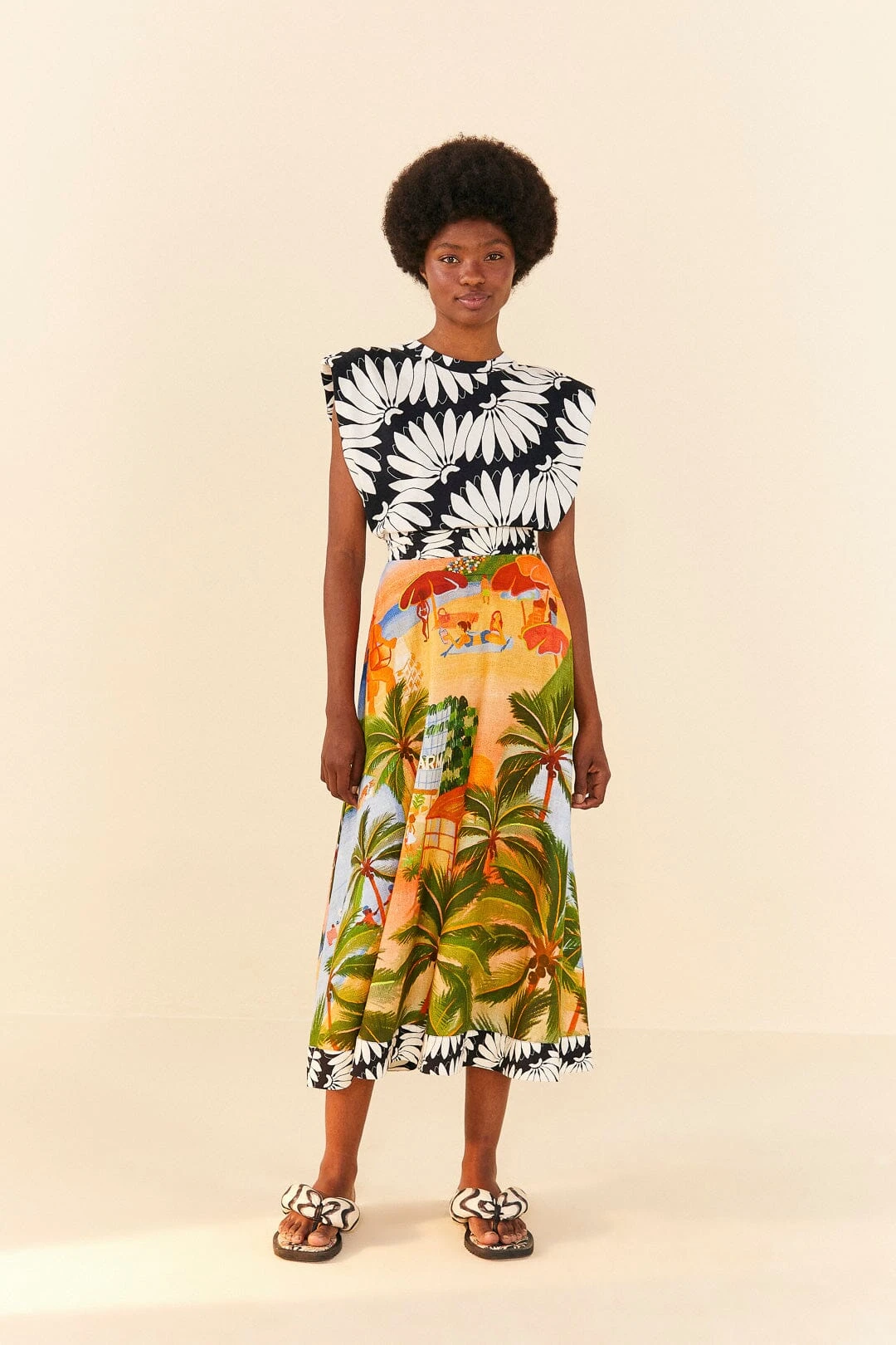 Farm Rio Black Copacabana Organic Cotton T-Shirt 4 Farm Rio Black Copacabana Organic Cotton T-Shirt - Image 2