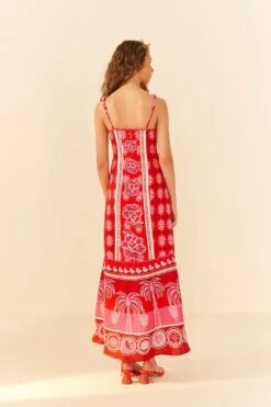 Farm Rio Red Summer Sunrise Maxi Dress -Farm Rio 306331 03