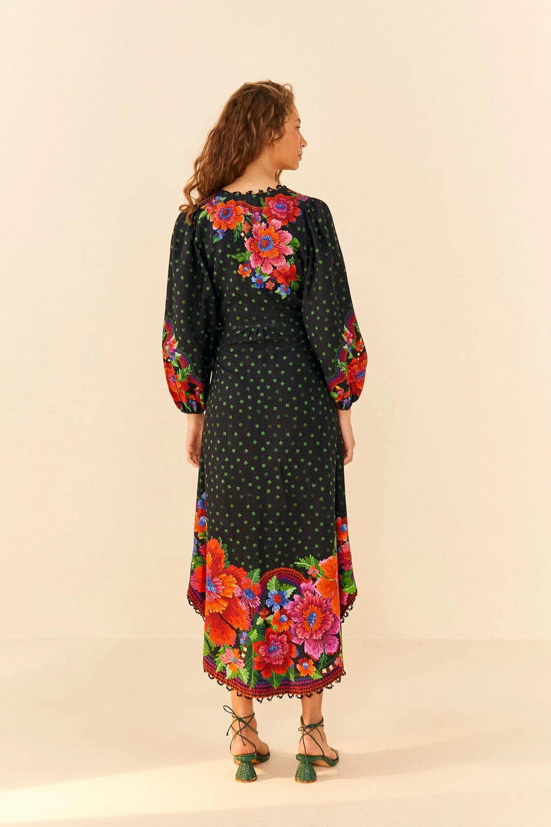 Farm Rio Black Blooming Garden Dress 5 Farm Rio Black Blooming Garden Dress - Image 3