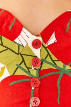 Farm Rio Tomato Tie Strap Crop Top -Farm Rio 306341 05