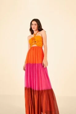 Warm Color Blocking Maxi Dress 10 Warm Color Blocking Maxi Dress -Farm Rio 306344 03
