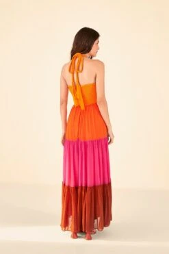 Warm Color Blocking Maxi Dress 11 Warm Color Blocking Maxi Dress -Farm Rio 306344 04