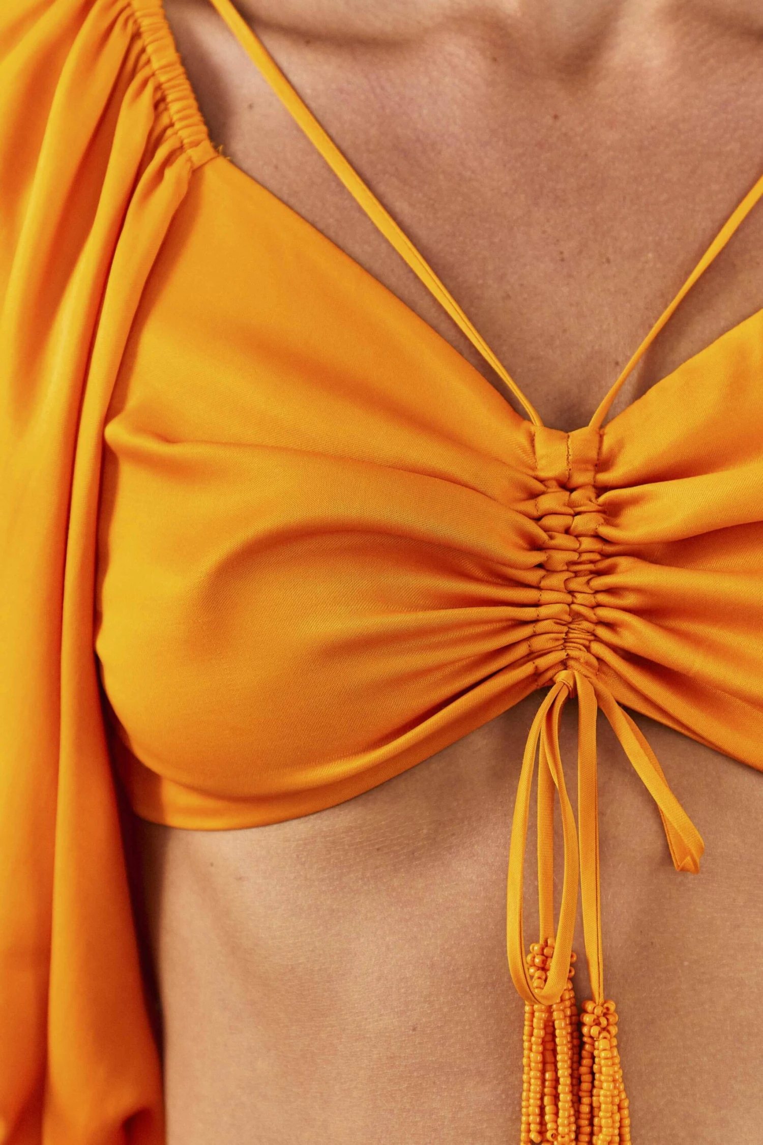 Farm Rio Orange Lenzing™ Ecovero™ Viscose Crop Blouse 6 Farm Rio Orange Lenzing™ Ecovero™ Viscose Crop Blouse - Image 4