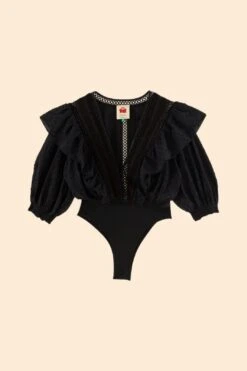 Farm Rio Black Lace Bodysuit 9 Farm Rio Black Lace Bodysuit -Farm Rio 306354