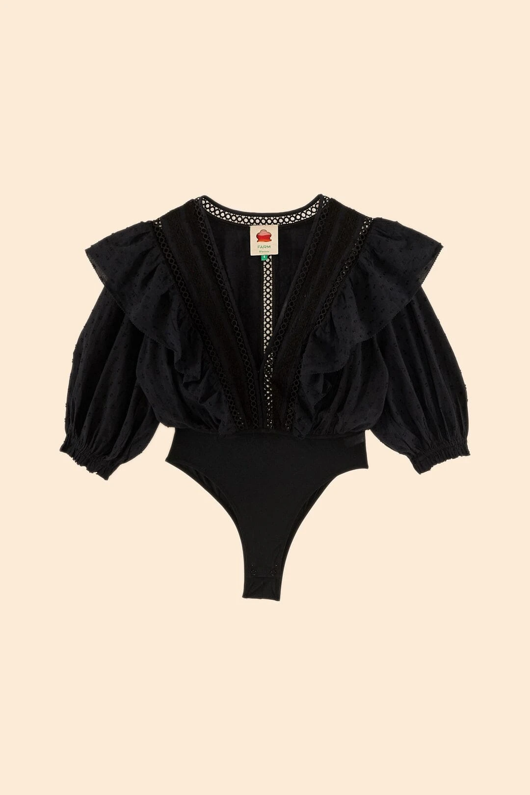 Farm Rio Black Lace Bodysuit 6 Farm Rio Black Lace Bodysuit - Image 4