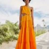 Orange Asymmetrical Maxi Dress 2 Orange Asymmetrical Maxi Dress -Farm Rio 306363 01