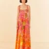 Farm Rio Orange Ombre Forest Maxi Dress -Farm Rio 306376 04