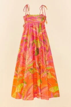 Farm Rio Orange Ombre Forest Maxi Dress -Farm Rio 306376 06