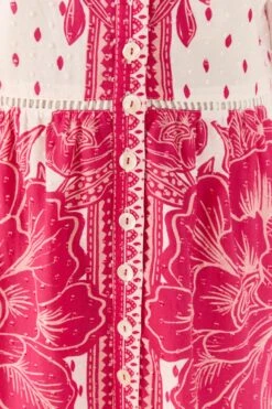 Farm Rio Pink Tropical Woodcut Lenzing™ Ecovero™ Viscose Midi Dress 11 Farm Rio Pink Tropical Woodcut Lenzing™ Ecovero™ Viscose Midi Dress -Farm Rio 306388 05