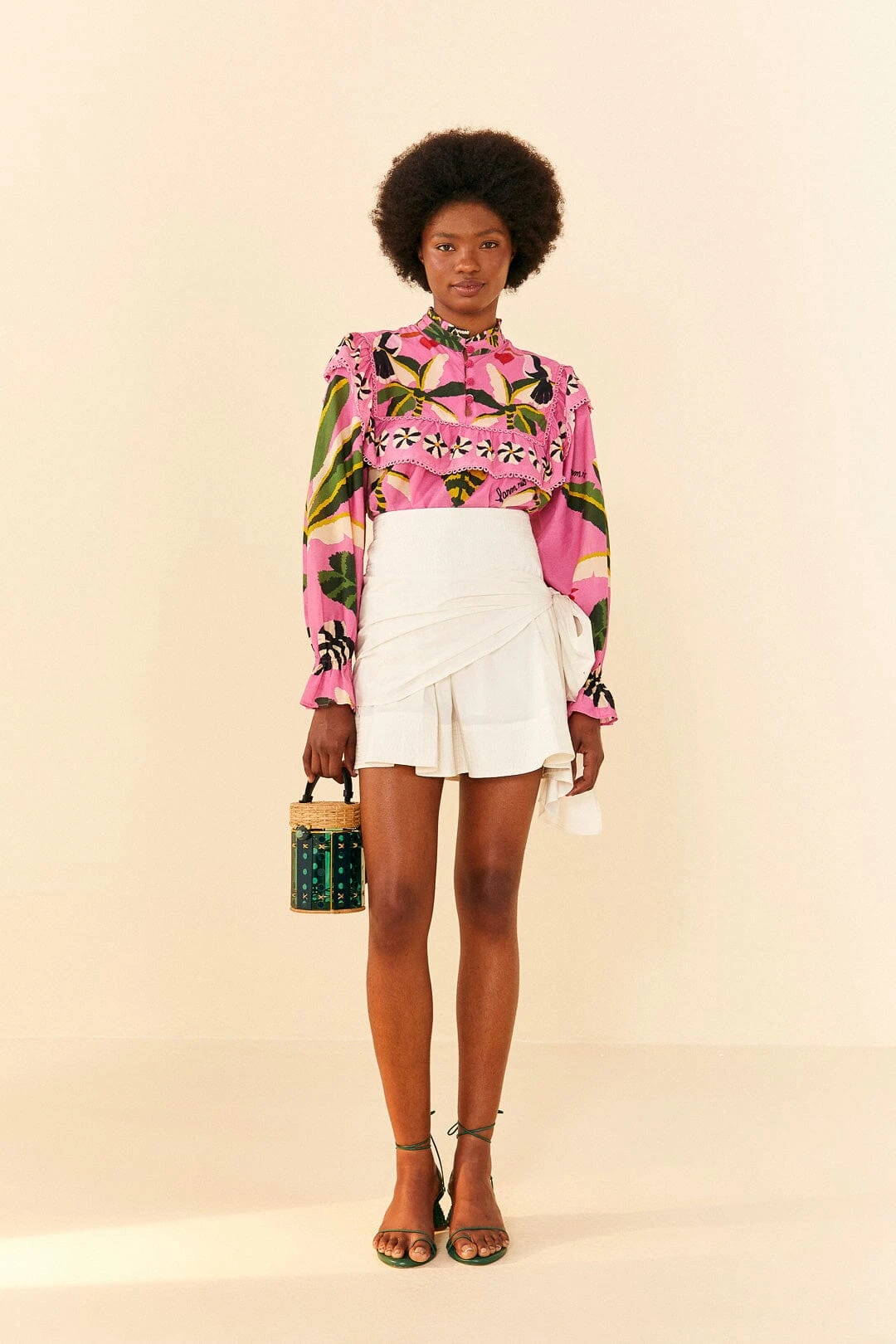 Farm Rio Pink Leopard Forest Blouse 4 Farm Rio Pink Leopard Forest Blouse - Image 2